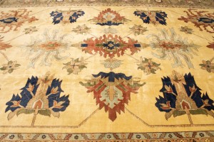 Beige Floral 13X19 Heriz Sultanabad Persian Rug