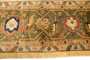 Beige Floral 13X19 Heriz Sultanabad Persian Rug