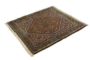 Orange Floral 2'5X2'9 Bidjar Persian Square Rug