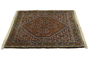 Orange Floral 2'5X2'9 Bidjar Persian Square Rug