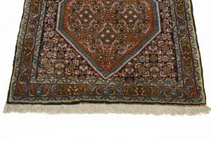 Orange Floral 2'5X2'9 Bidjar Persian Square Rug