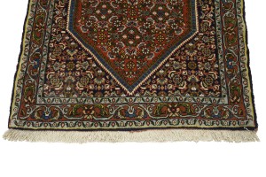 Orange Floral 2'5X2'9 Bidjar Persian Square Rug