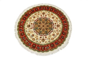 Cream Classic 5'5X5'5 Tabriz Persian Rug