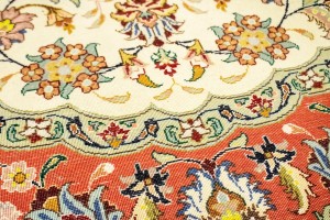 Cream Classic 5'5X5'5 Tabriz Persian Rug