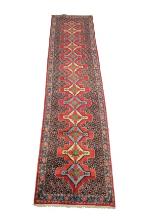 Vintage Floral 3X13'5 Bidjar Persian Runner Rug