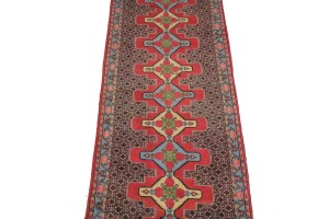 Vintage Floral 3X13'5 Bidjar Persian Runner Rug