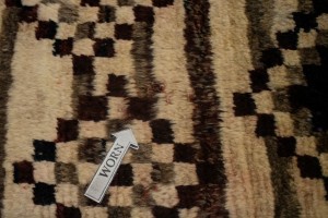 Vintage Beige Tribal 4X6 Shiraz Persian Rug