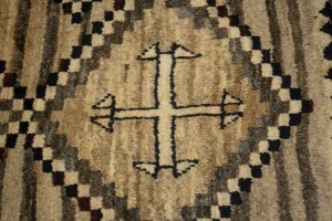 Vintage Beige Tribal 4X6 Shiraz Persian Rug