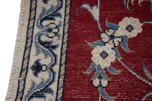 Vintage Red Floral 3X5 Nain Persian Rug