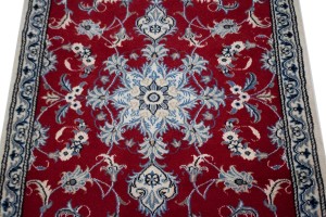 Vintage Red Floral 3X5 Nain Persian Rug