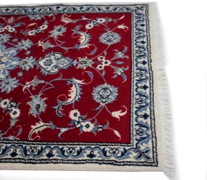 Vintage Red Floral 3X5 Nain Persian Rug