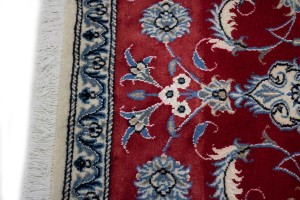 Vintage Red Floral 3X5 Nain Persian Rug