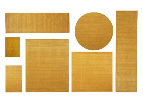 Golden Peach Solid Gabbeh Modern Rug in All Size