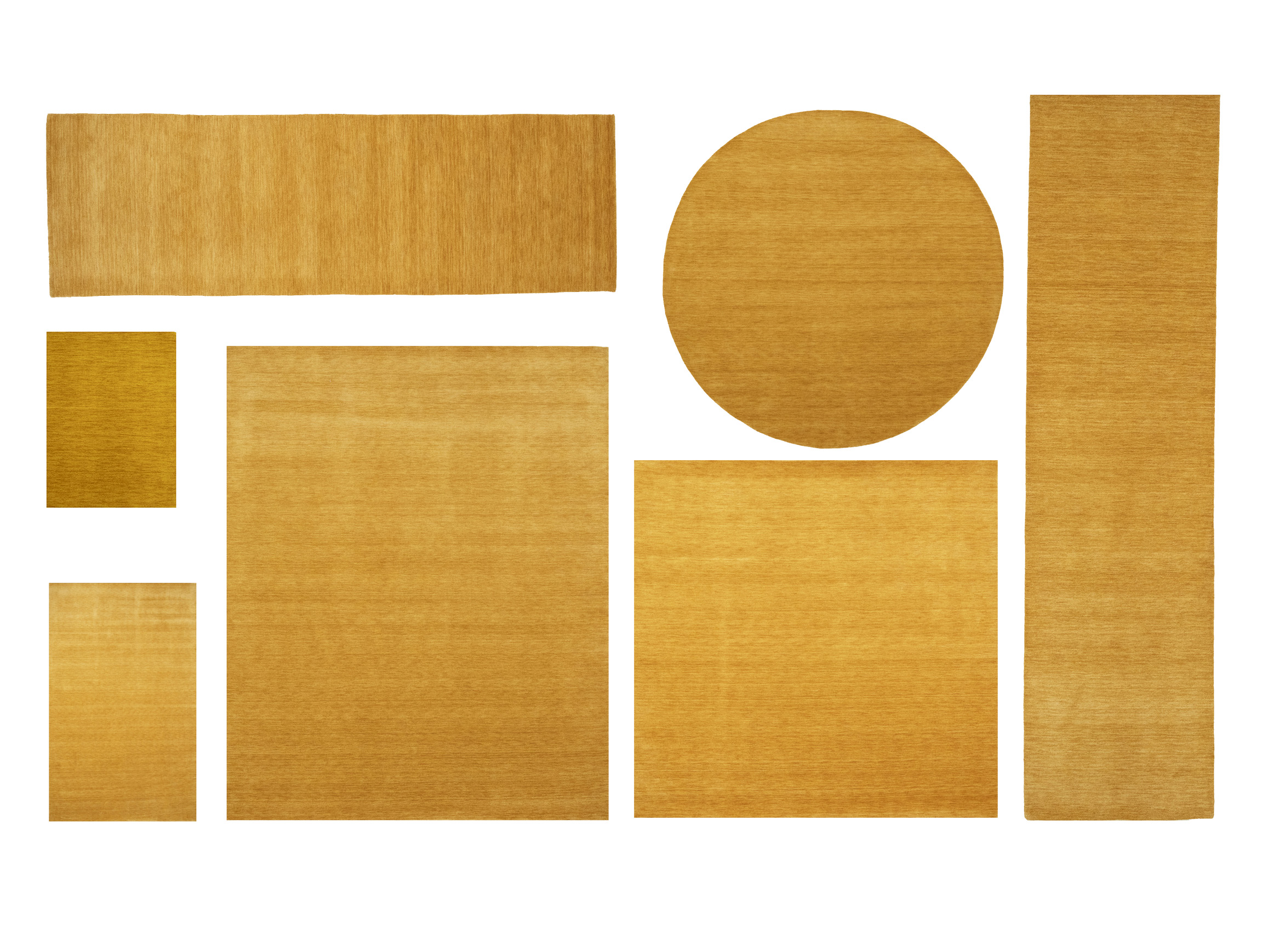 Golden Peach Solid Gabbeh Modern Rug in All Size - Image 1