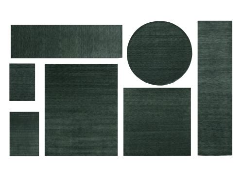 Dark Green Solid Gabbeh Modern Rug in All Size