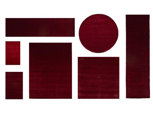 Maroon Red Solid Gabbeh Modern Rug in All Size