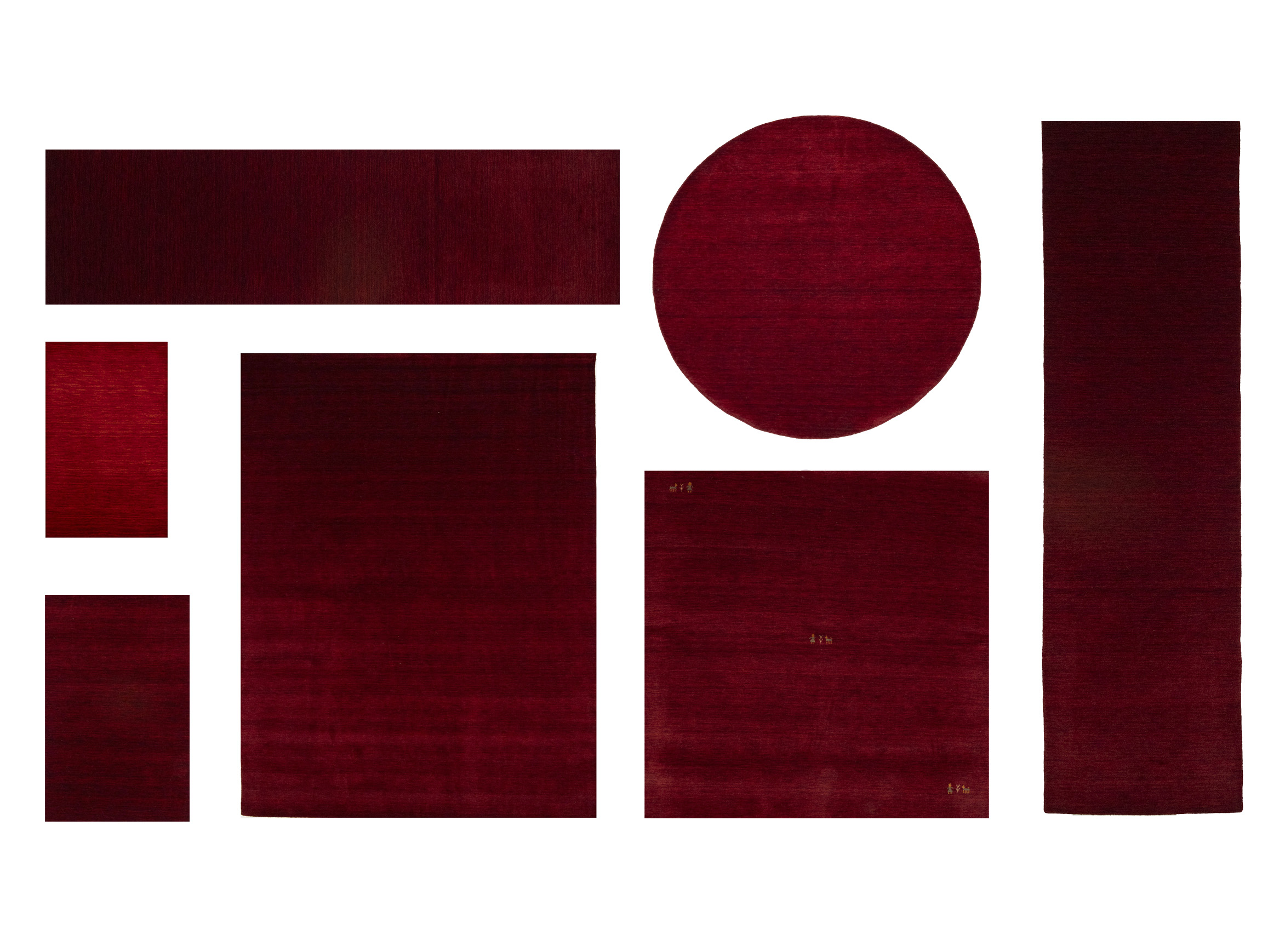 Maroon Red Solid Gabbeh Modern Rug in All Size - Image 1