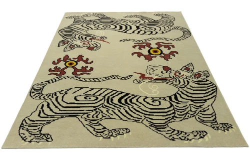 Beige Tribal 8X10 Fine Nepali Oriental Rug