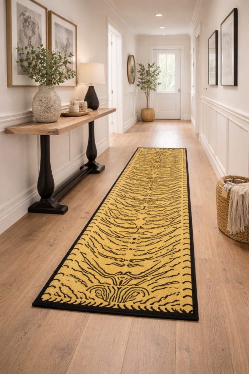 Goldish Beige Tribal 3X10 Fine Nepali Oriental Runner Rug