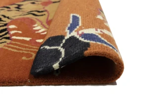 Orange Pictorial Tribal 5X7 Fine Nepali Oriental Rug