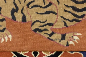 Orange Pictorial Tribal 5X7 Fine Nepali Oriental Rug