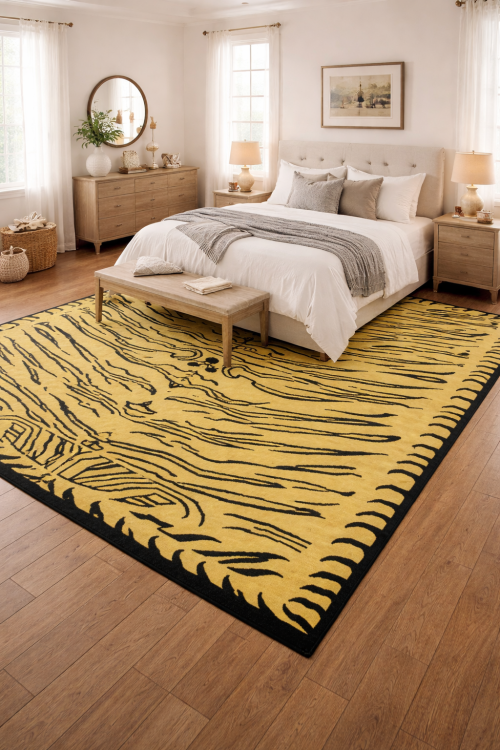 Goldish Beige Tribal 8X10 Fine Nepali Oriental Rug