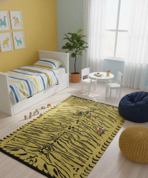 Goldish Beige Tribal 5X8 Fine Nepali Oriental Rug