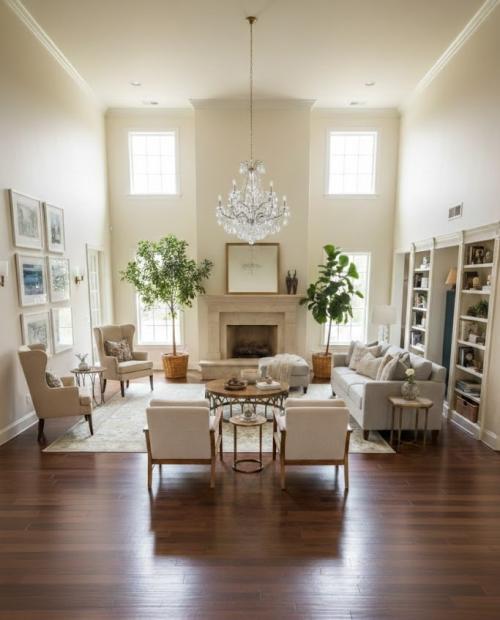 Cream Floral 12X20 Oushak Oriental Rug