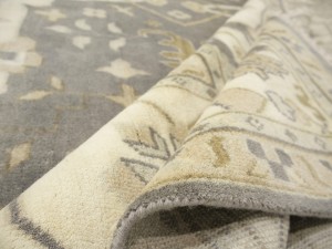 Pastel Brown Floral 12X18 Oushak Oriental Rug