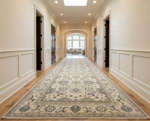 Cream Floral 10X20 Oushak Chobi Oriental Rug