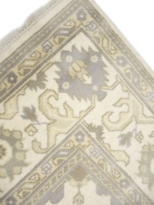 Cream Floral 8X16 Oushak Chobi Oriental Rug