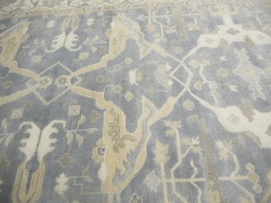 Gray Floral 8X16 Oushak Oriental Rug