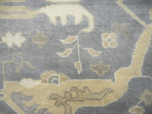 Gray Floral 8X16 Oushak Oriental Rug