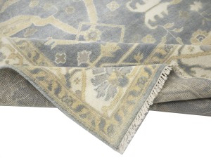 Gray Floral 8X16 Oushak Oriental Rug
