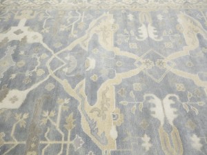 Gray Floral 8X16 Oushak Oriental Rug