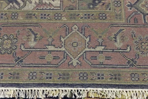 Purple-navy Traditional 9X12 Heriz Serapi Oriental Rug