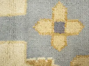 Ivory Floral Traditional 12x18 Oushak Oriental Rug