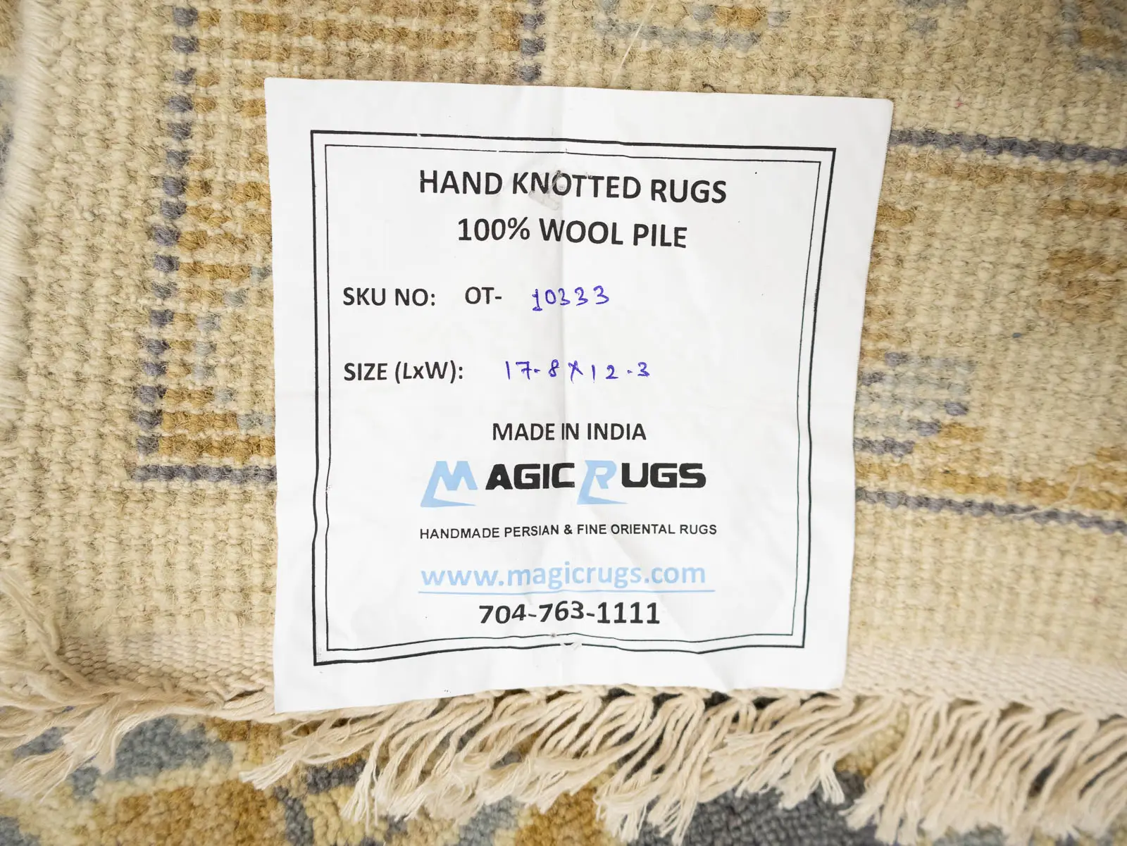 Ivory Floral Traditional 12x18 Oushak Oriental Rug