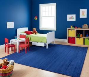 Solid Royal Blue Modern 5X8 Gabbeh Oriental Rug