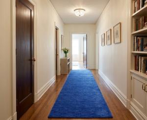Solid Royal Blue Modern 3X10 Gabbeh Oriental Runner Rug