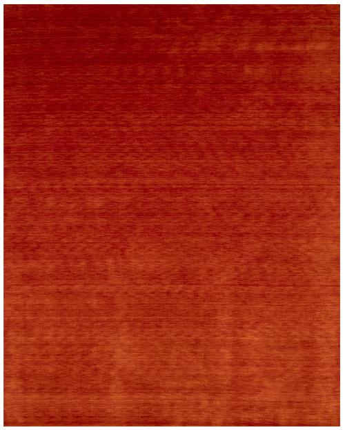 Orange Red Modern Solid 9X12 Gabbeh Oriental Rug