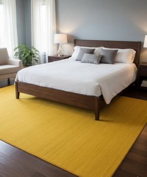 Marigold Modern Solid 9X12 Gabbeh Oriental Rug