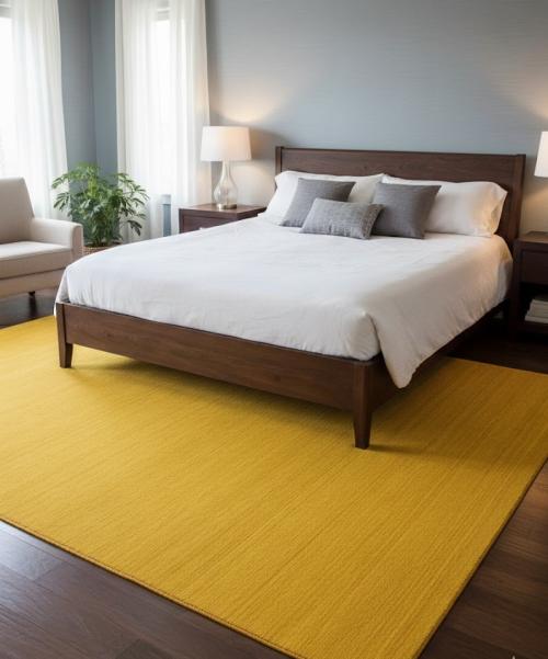 Marigold Modern Solid 9X12 Gabbeh Oriental Rug