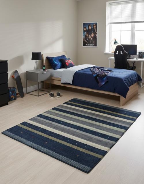 5'8 x 7'11 Hand Knotted Indo-Gabbeh Floral Oriental Wool Rug