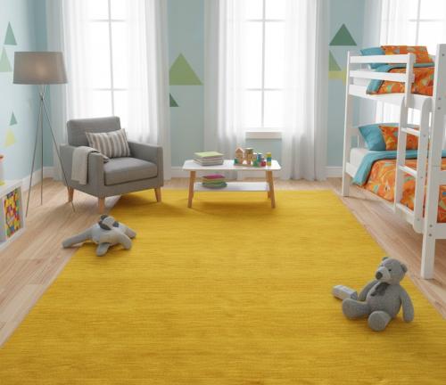 Marigold Modern Solid 5X8 Gabbeh Oriental Rug