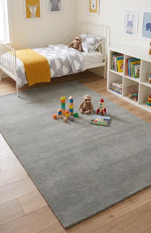 Gray Modern Solid 4X6 Gabbeh Oriental Area Rug