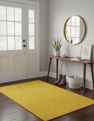 Marigold Modern Solid 4X6 Gabbeh Oriental Rug