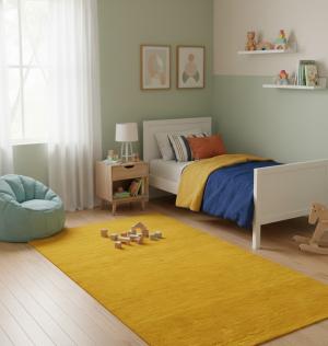 Marigold Modern Solid 3X5 Gabbeh Oriental Rug