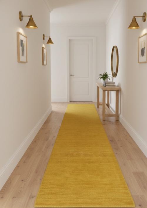 Marigold Modern Solid 3X12 Gabbeh Oriental Runner Rug