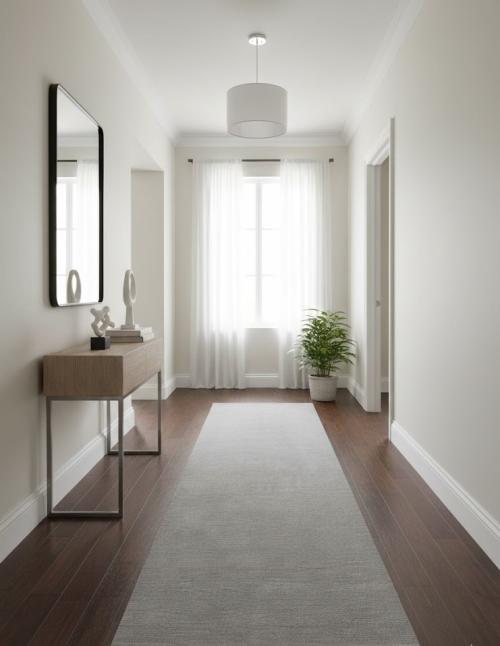 Gray Modern Solid 3X10 Gabbeh Oriental Runner Rug